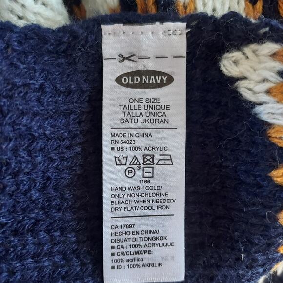 Old Navy Fringe Geometric Fun Funky Multi-color Diamond Pattern Scarf - Picture 3 of 3